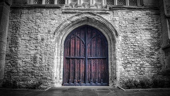 Church Door Monochrome 01