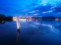 Lake Night Reflection