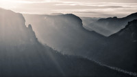 Grose Valley Sunrise Monochrome