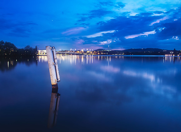 Lake Night Reflection